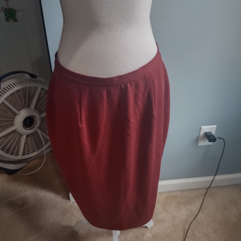 City Chic brick red pencil Skirt